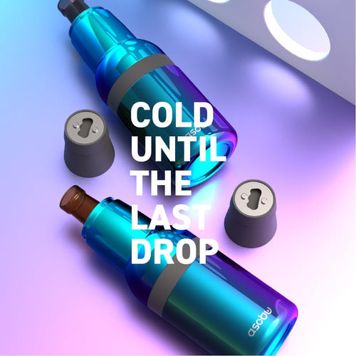 Asobu Frosty Beer Holder 2 Go Vacuum Insulated Double Walled Stainless Steel Beer Can and Bottle Cooler with Beer Opener, Bpa Free, Fits Standard 12oz Bottles, Gift for Beer Lovers (Green Ocean)