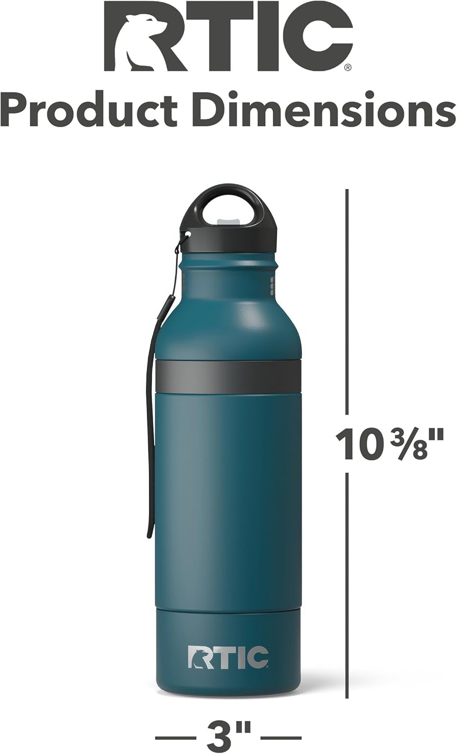 RTIC Bottle Chiller, Insulated Cooler for 12oz Glass Soda or 16oz Aluminum Bottles, Double Wall Vacuum Insulation, Stainless Steel, Sweat Proof with Bottle Opener, Marine