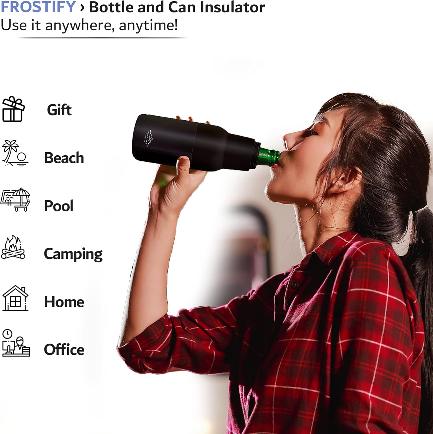 Stainless Steel Can Cooler – Insulated Beer Cooler for Cans with Bottle Opener – Ultimate Drink Cooler & Beer Gifts for Men